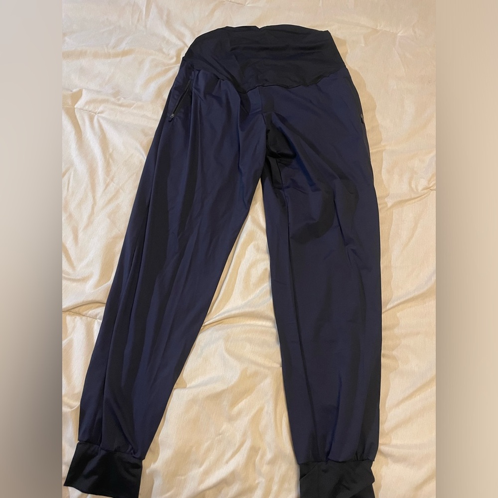 Navy blue maternity scrub pants